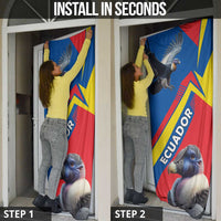 Ecuador Door Cover with Andean Condor and Chevron Stripe Design - Wonder Print Shop