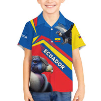 Ecuador Family Matching Puletasi and Hawaiian Shirt with Andean Condor and Chevron Stripe Design - Wonder Print Shop
