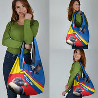 Ecuador Grocery Bag with Andean Condor and Chevron Stripe Design - Wonder Print Shop