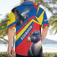 Ecuador Hawaiian Shirt with Andean Condor and Chevron Stripe Design - Wonder Print Shop