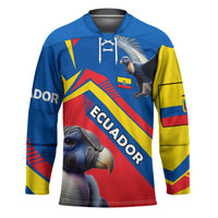 Ecuador Hockey Jersey with Andean Condor and Chevron Stripe Design - Wonder Print Shop