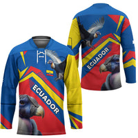 Ecuador Hockey Jersey with Andean Condor and Chevron Stripe Design - Wonder Print Shop