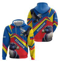 Ecuador Hoodie with Andean Condor and Chevron Stripe Design - Wonder Print Shop