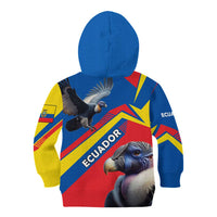 Ecuador Kid Hoodie with Andean Condor and Chevron Stripe Design - Wonder Print Shop