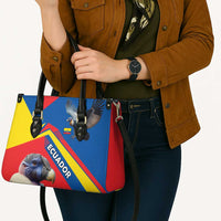 Ecuador Leather Bag with Andean Condor and Chevron Stripe Design - Wonder Print Shop