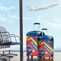 Ecuador Luggage Cover with Andean Condor and Chevron Stripe Design - Wonder Print Shop
