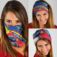 Ecuador Neck Gaiter with Andean Condor and Chevron Stripe Design TS04