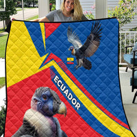 Ecuador Quilt with Andean Condor and Chevron Stripe Design - Wonder Print Shop