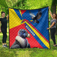 Ecuador Quilt with Andean Condor and Chevron Stripe Design - Wonder Print Shop