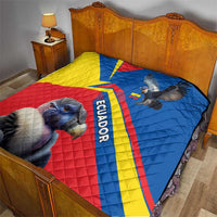 Ecuador Quilt with Andean Condor and Chevron Stripe Design - Wonder Print Shop