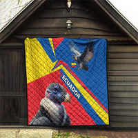 Ecuador Quilt with Andean Condor and Chevron Stripe Design - Wonder Print Shop