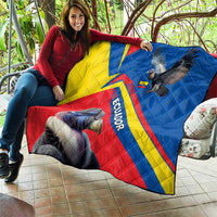 Ecuador Quilt with Andean Condor and Chevron Stripe Design - Wonder Print Shop