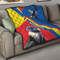 Ecuador Quilt with Andean Condor and Chevron Stripe Design - Wonder Print Shop