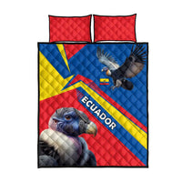 Ecuador Quilt Bed Set with Andean Condor and Chevron Stripe Design - Wonder Print Shop