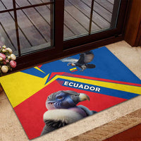 Ecuador Rubber Doormat with Andean Condor and Chevron Stripe Design - Wonder Print Shop
