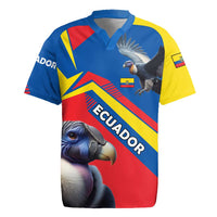 Ecuador Rugby Jersey with Andean Condor and Chevron Stripe Design - Wonder Print Shop