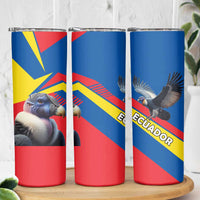 Ecuador Skinny Tumbler with Andean Condor and Chevron Stripe Design - Wonder Print Shop