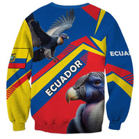 Ecuador Sweatshirt with Andean Condor and Chevron Stripe Design - Wonder Print Shop