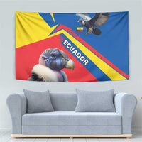 Ecuador Tapestry with Andean Condor and Chevron Stripe Design - Wonder Print Shop