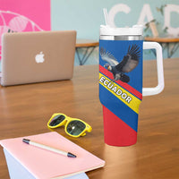 Ecuador Tumbler With Handle with Andean Condor and Chevron Stripe Design - Wonder Print Shop