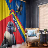 Ecuador Window Curtain with Andean Condor and Chevron Stripe Design - Wonder Print Shop