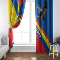 Ecuador Window Curtain with Andean Condor and Chevron Stripe Design - Wonder Print Shop
