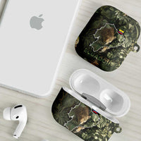 Ecuador AirPods Case with Jaguar Rainforest Map Design - Wonder Print Shop