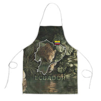 Ecuador Apron with Jaguar Rainforest Map Design - Wonder Print Shop