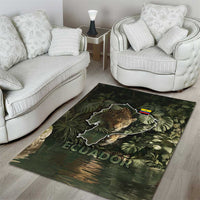 Ecuador Area Rug with Jaguar Rainforest Map Design - Wonder Print Shop