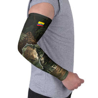 Ecuador Arm Sleeves with Jaguar Rainforest Map Design - Wonder Print Shop