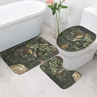 Ecuador Bathroom Set with Jaguar Rainforest Map Design - Wonder Print Shop