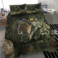 Ecuador Bedding Set with Jaguar Rainforest Map Design - Wonder Print Shop