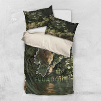 Ecuador Bedding Set with Jaguar Rainforest Map Design - Wonder Print Shop