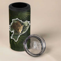 Ecuador 4 in 1 Can Cooler Tumbler with Jaguar Rainforest Map Design - Wonder Print Shop
