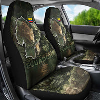 Ecuador Car Seat Cover with Jaguar Rainforest Map Design - Wonder Print Shop