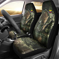 Ecuador Car Seat Cover with Jaguar Rainforest Map Design - Wonder Print Shop