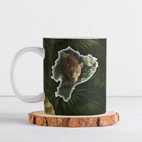 Ecuador Ceramic Mug with Jaguar Rainforest Map Design - Wonder Print Shop