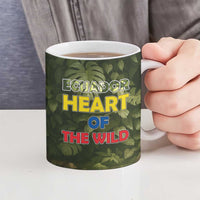 Ecuador Ceramic Mug with Jaguar Rainforest Map Design - Wonder Print Shop