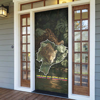 Ecuador Door Cover with Jaguar Rainforest Map Design - Wonder Print Shop
