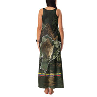 Ecuador Family Matching Tank Maxi Dress and Hawaiian Shirt with Jaguar Rainforest Map Design - Wonder Print Shop
