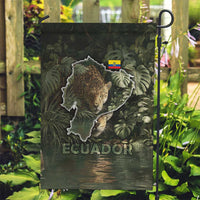 Ecuador Garden Flag with Jaguar Rainforest Map Design - Wonder Print Shop