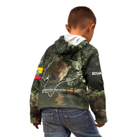 Ecuador Kid Hoodie with Jaguar Rainforest Map Design - Wonder Print Shop