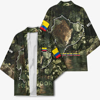 Ecuador Kimono with Jaguar Rainforest Map Design - Wonder Print Shop