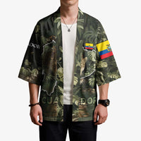 Ecuador Kimono with Jaguar Rainforest Map Design - Wonder Print Shop