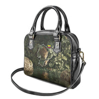 Ecuador Shoulder Handbag with Jaguar Rainforest Map Design - Wonder Print Shop