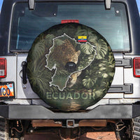 Ecuador Spare Tire Cover with Jaguar Rainforest Map Design - Wonder Print Shop