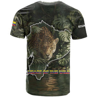Ecuador T Shirt with Jaguar Rainforest Map Design - Wonder Print Shop