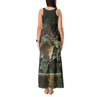 Ecuador Tank Maxi Dress with Jaguar Rainforest Map Design - Wonder Print Shop