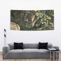 Ecuador Tapestry with Jaguar Rainforest Map Design - Wonder Print Shop