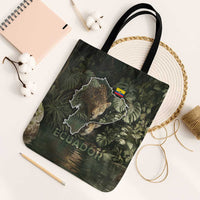 Ecuador Tote Bag with Jaguar Rainforest Map Design - Wonder Print Shop